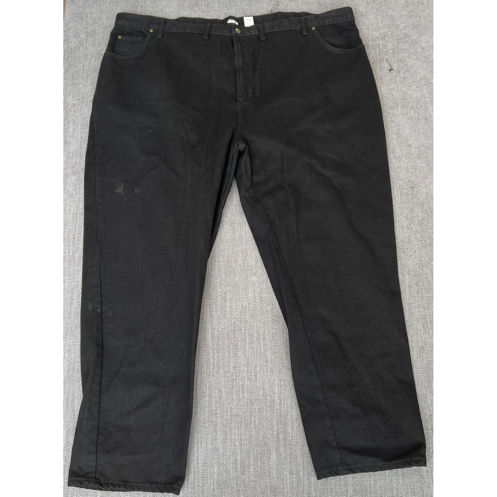 Greystone Jeans Mens 52 Black Heavyweight Denim Comfort Straight Leg Streetwear